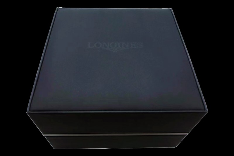 Longines - Black Leather Watch Box Set 1:1 Quality with Full Set of Booklets and Card