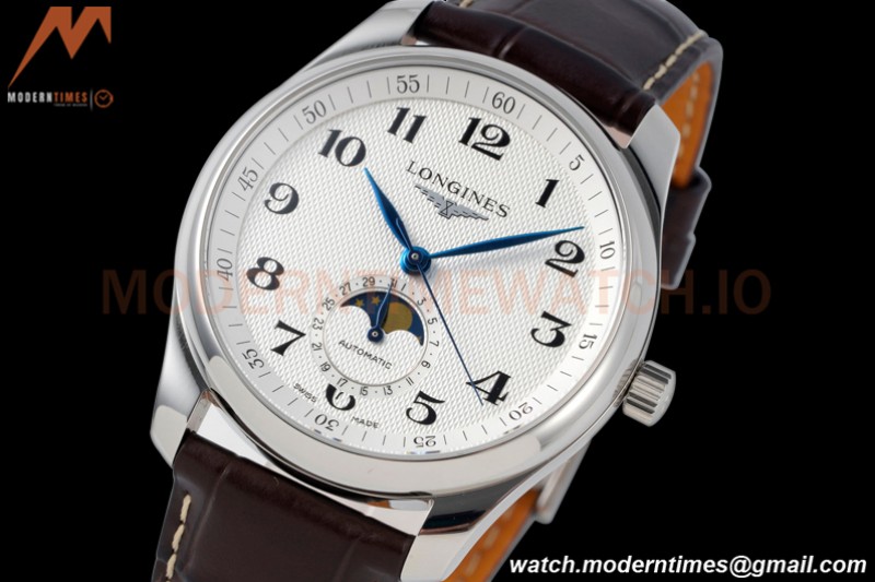Longines - Longines Master Collection Moonphase SS/LE White APSF L899.5 MOD