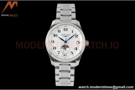 Longines - Longines Master Collection Moonphase SS/SS White APSF L899.5 MOD