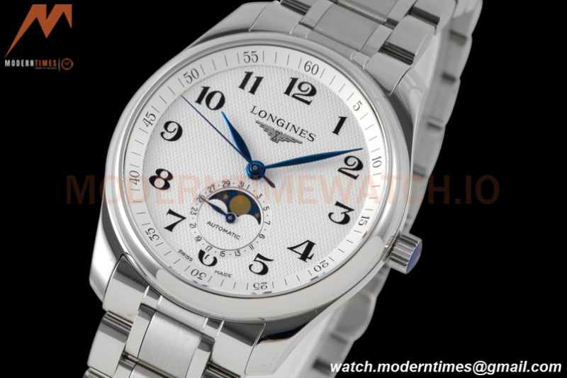 Longines - Longines Master Collection Moonphase SS/SS White APSF L899.5 MOD