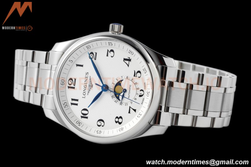 Longines - Longines Master Collection Moonphase SS/SS White APSF L899.5 MOD