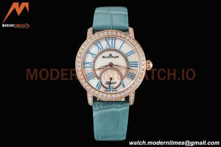 Blancpain - Ladybird Colors 35mm Blue RG/LE DIA/RMN White MOP BLSF A23J
