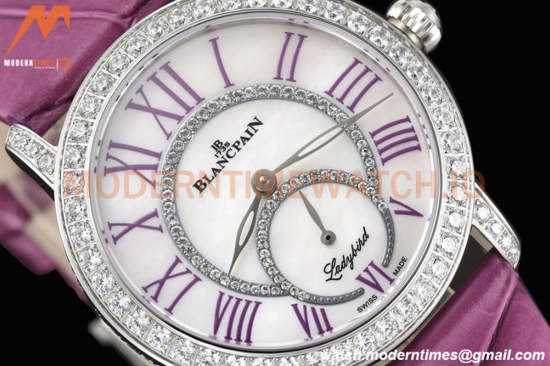 Blancpain - Ladybird Colors 35mm Purple SS/LE DIA/RMN White MOP BLSF A23J