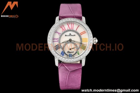 Blancpain - Ladybird Colors 35mm Purple SS/LE DIA/R-RMN White MOP BLSF A23J