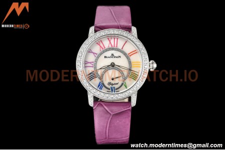 Blancpain - Ladybird Colors 35mm Purple SS/LE DIA/R-RMN White MOP BLSF A23J