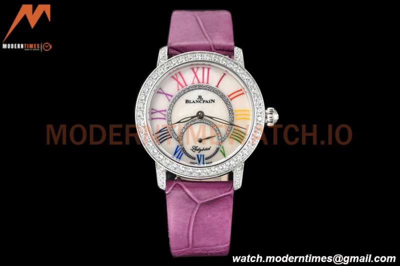 Blancpain - Ladybird Colors 35mm Purple SS/LE DIA/R-RMN White MOP BLSF A23J