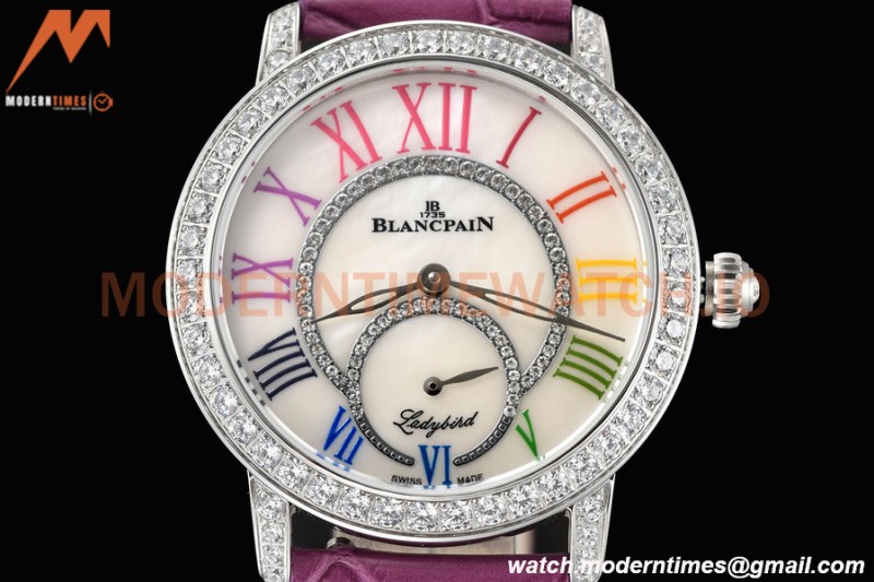 Blancpain - Ladybird Colors 35mm Purple SS/LE DIA/R-RMN White MOP BLSF A23J