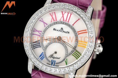 Blancpain - Ladybird Colors 35mm Purple SS/LE DIA/R-RMN White MOP BLSF A23J