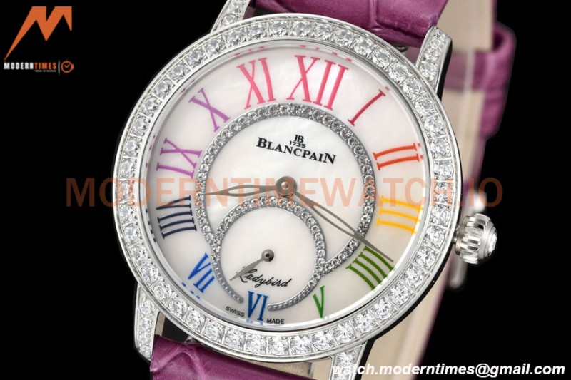 Blancpain - Ladybird Colors 35mm Purple SS/LE DIA/R-RMN White MOP BLSF A23J