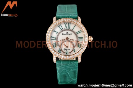 Blancpain - Ladybird Colors 35mm Green RG/LE DIA/RMN White MOP BLSF A23J