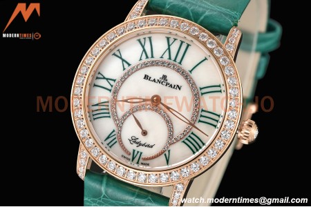 Blancpain - Ladybird Colors 35mm Green RG/LE DIA/RMN White MOP BLSF A23J