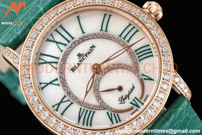 Blancpain - Ladybird Colors 35mm Green RG/LE DIA/RMN White MOP BLSF A23J