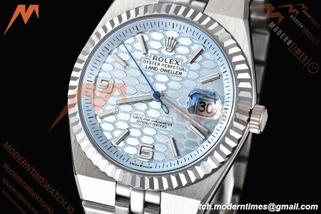 Rolex - Land-Dweller 127336 40mm Jub Flt SS/SS Blu/Stk GDF MY8215