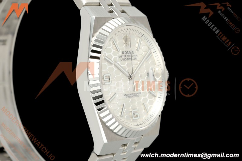 Rolex - Land-Dweller 127234 40mm Jub Flt SS/SS Wht/Stk DIWF A7135 | 롤렉스 - 랜드-드웰러 127234 40mm 주브 플랫 SS/SS 화이트/스틸 DIWF A7135