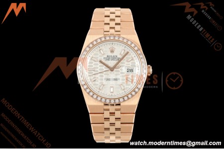 Rolex - Land-Dweller 127385TBR 40mm Jub Flt RG/RG Diamond Wht/Dia 2F A7135
