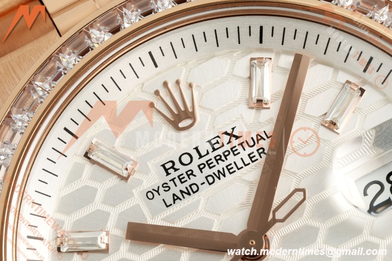 Rolex - Land-Dweller 127385TBR 40mm Jub Flt RG/RG Diamond Wht/Dia 2F A7135