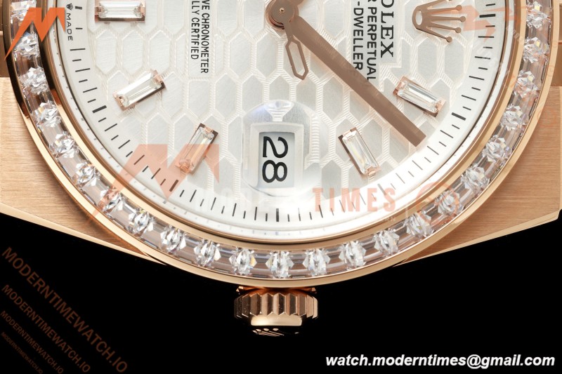 Rolex - Land-Dweller 127385TBR 40mm Jub Flt RG/RG Diamond Wht/Dia 2F A7135