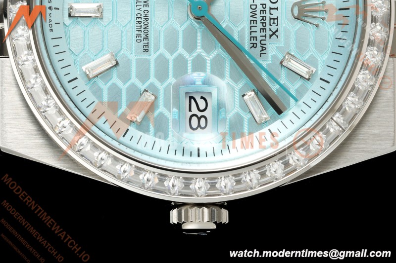 Rolex - Land-Dweller 127386TBR 40mm Jub Flt SS/SS Diamond I-Blu/Dia 2F A7135