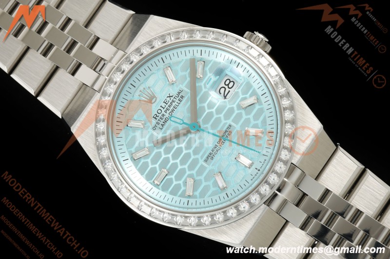 Rolex - Land-Dweller 127386TBR 40mm Jub Flt SS/SS Diamond I-Blu/Dia 2F A7135