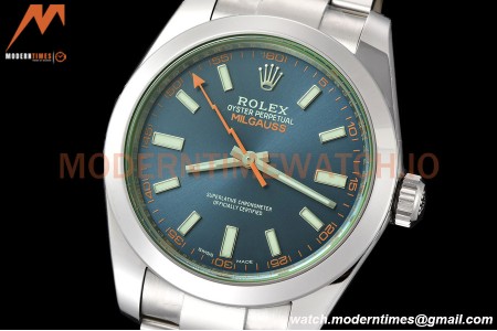 Rolex - Milgauss 40mm 116400GV 904L SS/SS Blue VSF VS3131