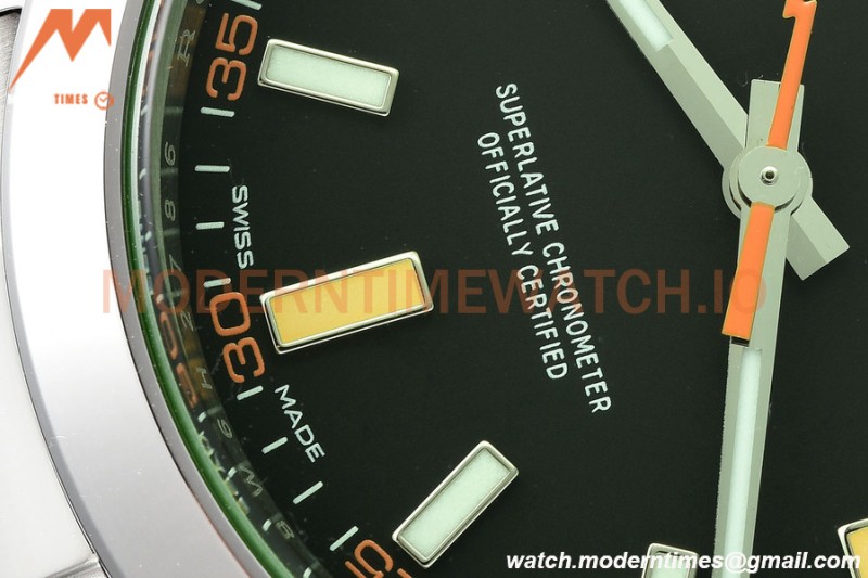 Rolex - Milgauss 40mm 116400GV 904L SS/SS Black VSF VS3131