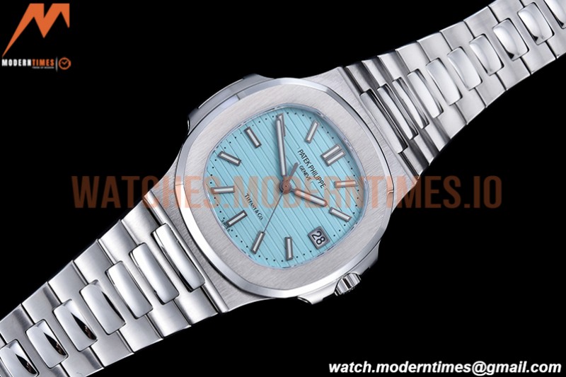 Patek Philippe - Nautilus Jumbo 5711 SS/SS Blue Tiff/Stk BPF MY9015 Mod