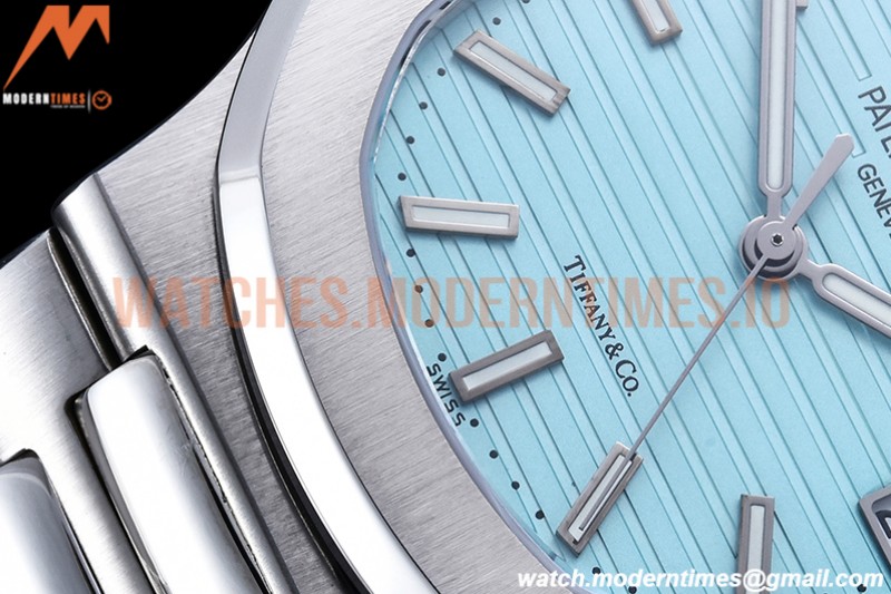 Patek Philippe - Nautilus Jumbo 5711 SS/SS Blue Tiff/Stk BPF MY9015 Mod