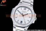 Patek Philippe - Nautilus Ladies 7118 35mm SS/SS Wht/Stk PPF A324