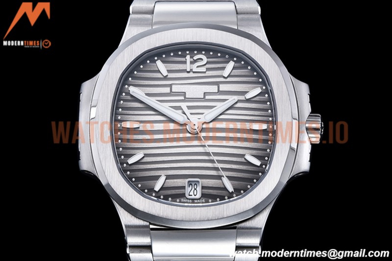 Patek Philippe - Nautilus Ladies 7118 35mm SS/SS Grey/Stk PPF A324