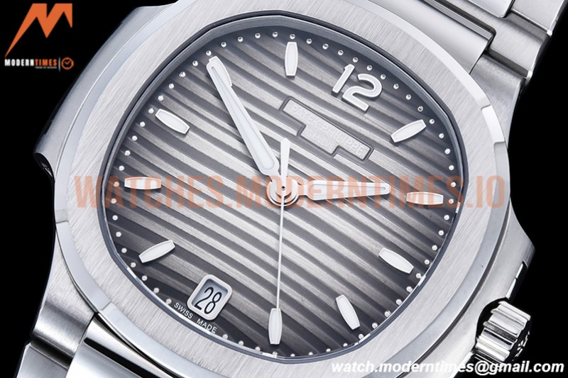 Patek Philippe - Nautilus Ladies 7118 35mm SS/SS Grey/Stk PPF A324
