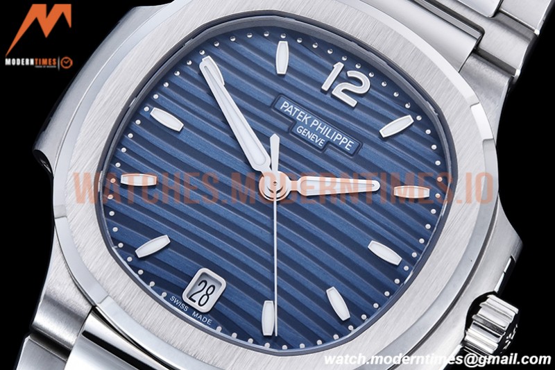 Patek Philippe - Nautilus Ladies 7118 35mm SS/SS Blue/Stk PPF A324