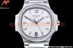 Patek Philippe - Nautilus Ladies 7118 35mm Dia SS/SS Wht/Stk PPF A324