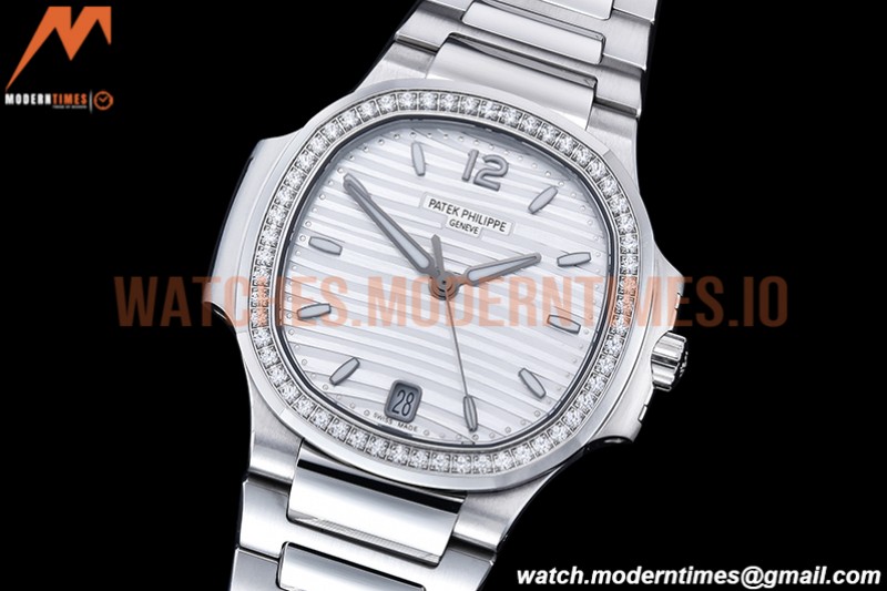 Patek Philippe - Nautilus Ladies 7118 35mm Dia SS/SS Wht/Stk PPF A324