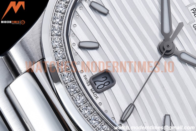 Patek Philippe - Nautilus Ladies 7118 35mm Dia SS/SS Wht/Stk PPF A324
