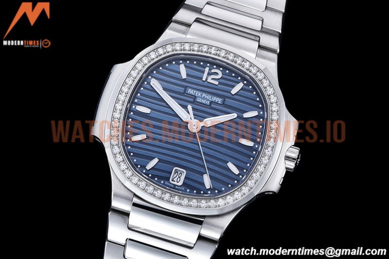 Patek Philippe - Nautilus Ladies 7118 35mm Dia SS/SS Blue/Stk PPF A324