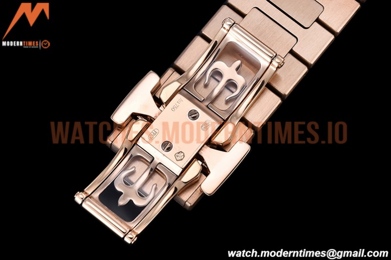 Patek Philippe - Nautilus Ladies 7118 35mm RG/RG Wht/Stk PPF A324