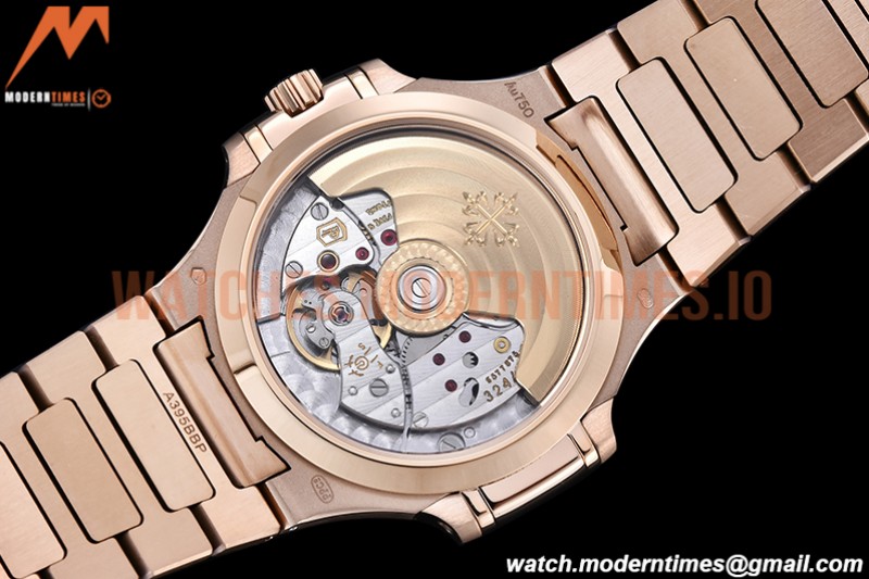 Patek Philippe - Nautilus Ladies 7118 35mm RG/RG Wht/Stk PPF A324