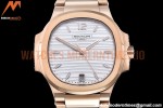 Patek Philippe - Nautilus Ladies 7118 35mm RG/RG Wht/Stk PPF A324