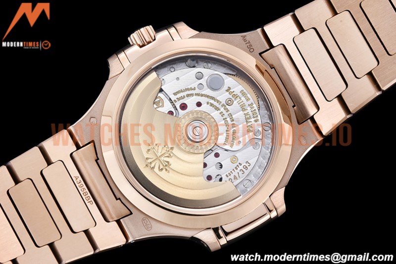 Patek Philippe - Nautilus Ladies 7118 35mm RG/RG Wht/Stk PPF A324