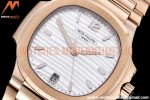 Patek Philippe - Nautilus Ladies 7118 35mm RG/RG Wht/Stk PPF A324