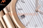 Patek Philippe - Nautilus Ladies 7118 35mm RG/RG Wht/Stk PPF A324