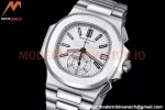 Patek Philippe - Nautilus Chronograph 5980 SS/SS White PPF A7750 Mod