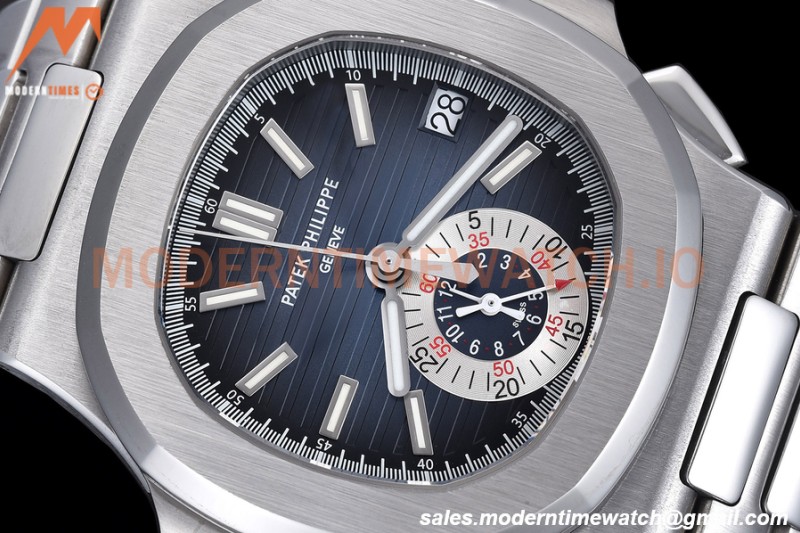 Patek Philippe - Nautilus Chronograph 5980 SS/SS Blue PPF A7750 Mod