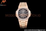 Patek Philippe - Nautilus Automatic 40mm 5723/1R Diamond RG/RG Grey Diam PPF A324