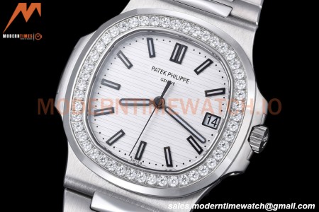 Patek Philippe - Nautilus Automatic 40mm 5711/1A Diamond SS/SS White PPF A324