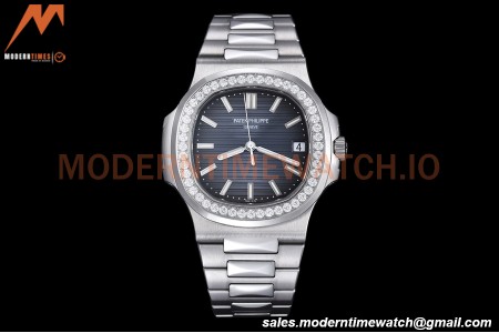 Patek Philippe - Nautilus Automatic 40mm 5713/1G Diamond SS/SS Navy PPF A324