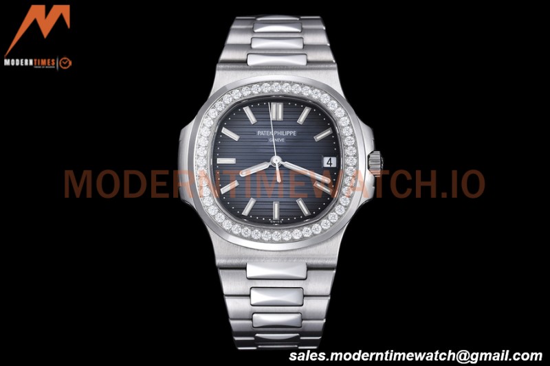 Patek Philippe - Nautilus Automatic 40mm 5713/1G Diamond SS/SS Navy PPF A324