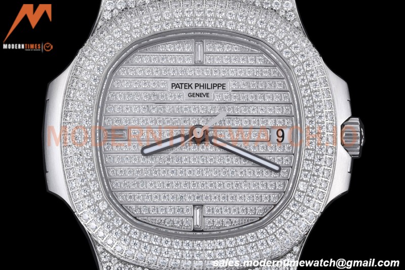 Patek Philippe - Nautilus Automatic 40mm 5719/1G SS/SS Full Diamond PPF A324