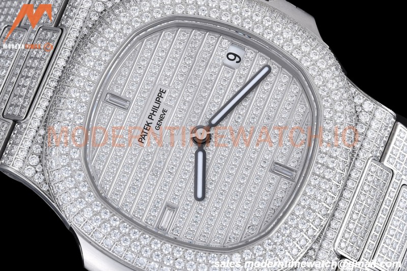 Patek Philippe - Nautilus Automatic 40mm 5719/1G SS/SS Full Diamond PPF A324