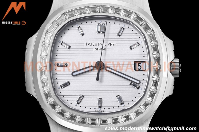 Patek Philippe - Nautilus Automatic 40mm 5711/110P Diamond SS/SS Wht/Dia PPF A324